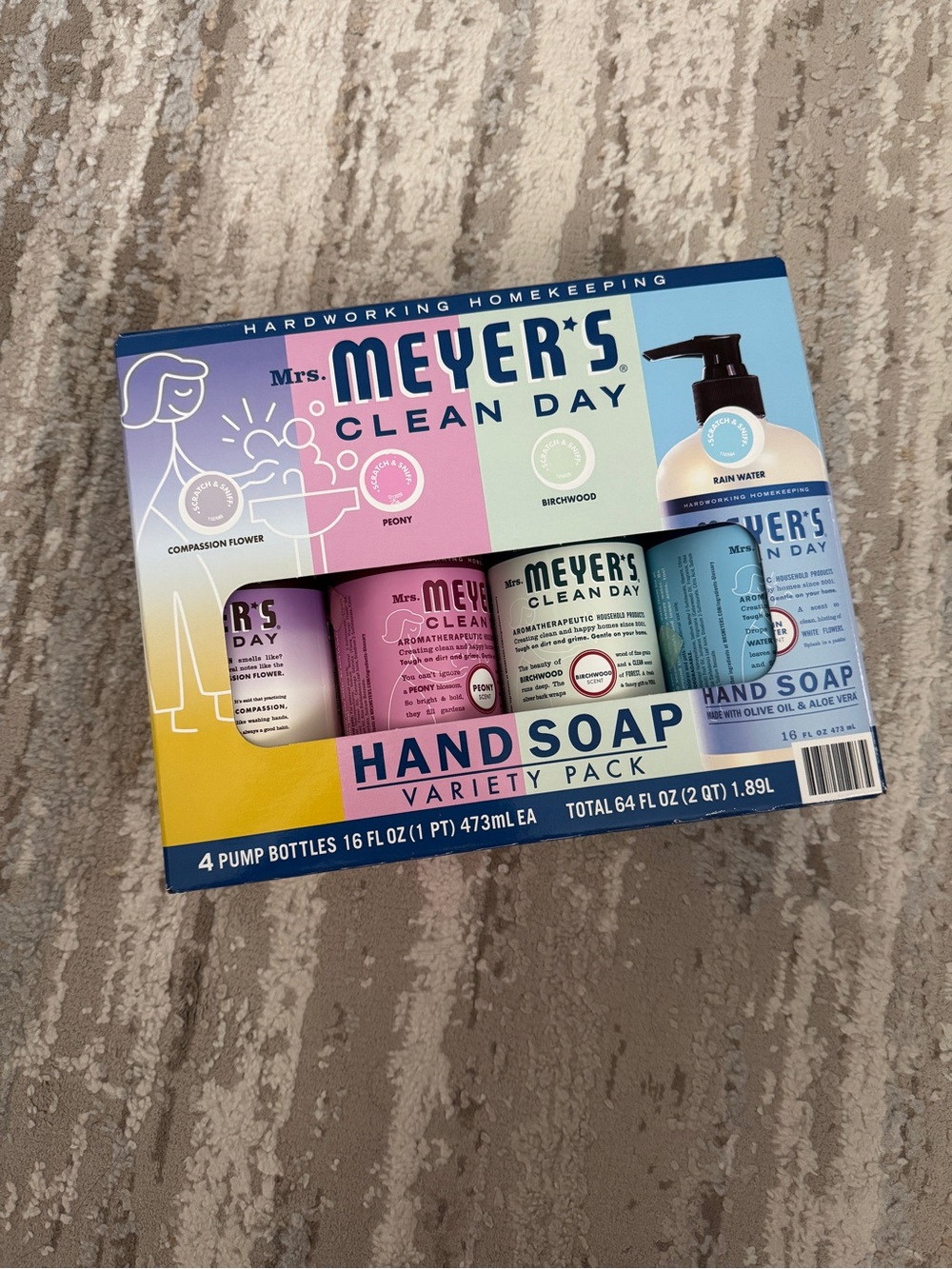 Mrs Meyer's Clean Day Hand Soap, 16 fl oz, 4-pack